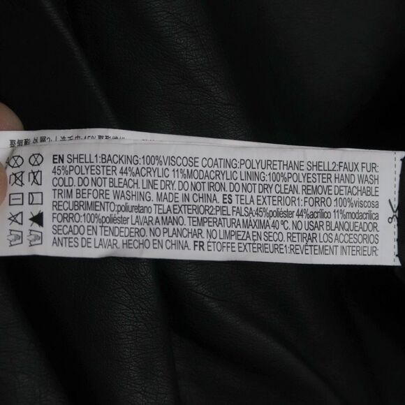 Forever 21 PLUS Size‎ Faux Leather Moto Jacket Size 0X - Picture 6 of 8